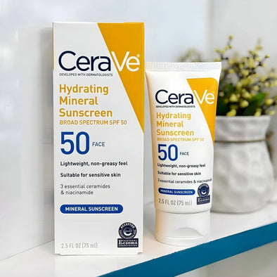 Cerave Hydrating Mineral Sunscreen Spf 50– Cerave Hydrating Sunblock