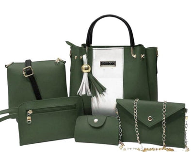 Hand Bag 5 Piece Set  High Quality Cynthetic Leather