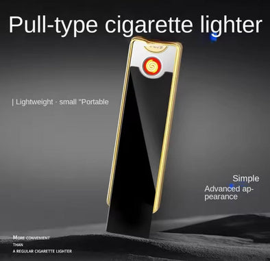 Focus Rechargeable Lighter Usb Pocket Sized Type-c Rechargeable Lighter | Sliding Electronic Lighter | Slim Fashionable | With Type-c Charging Cable