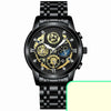 Stainless Steel Strap Bin Bond Fashion Watch With Smart Lock Watch For Men