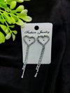 Imported Heart Drop Long Earrings – Tarnish-free Sparkle For Every Occasion