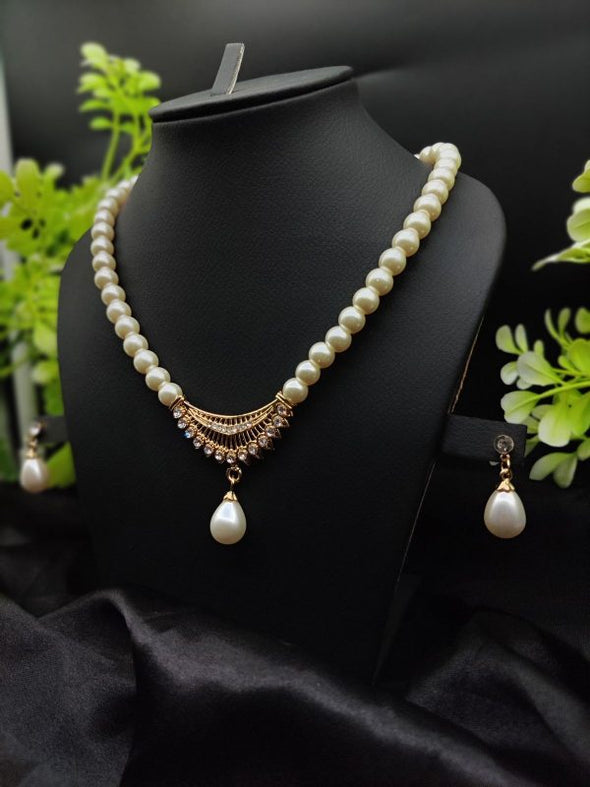 ✨Necklace Set Imported Pearl Perfection Dual-strand Necklace Set With Elegant Teardrop Pendant